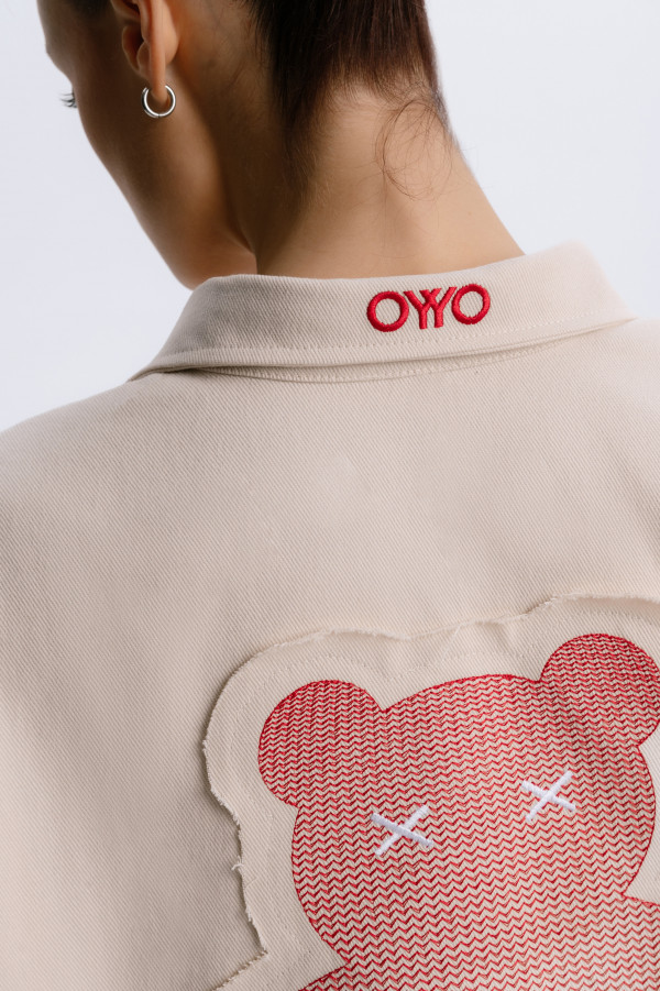 Рубашка OYYO «Тишина силы» капучино M-L