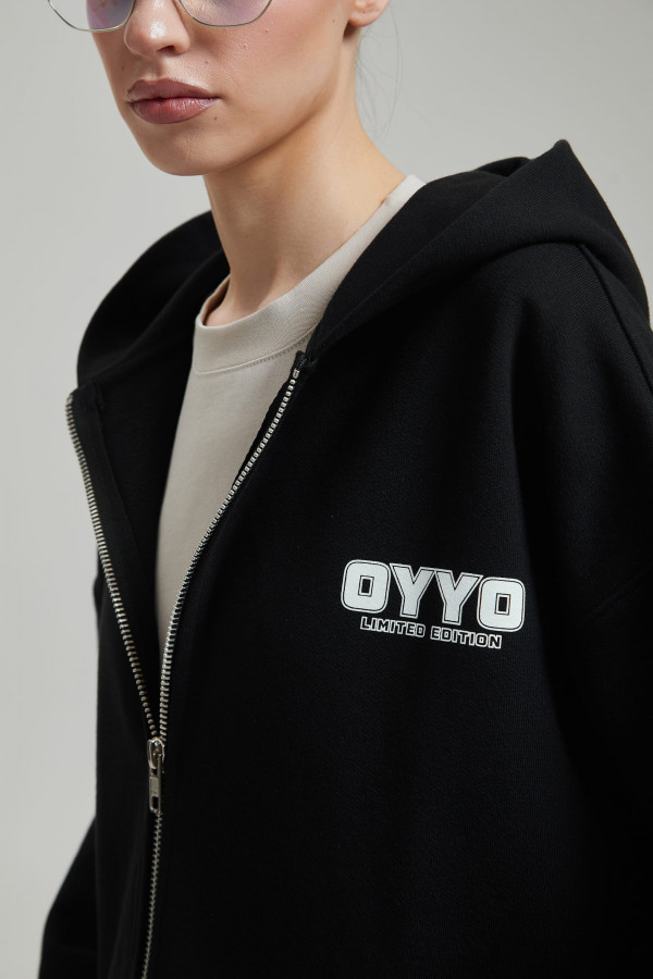 Зип худи OYYO QUADRO черный (M)