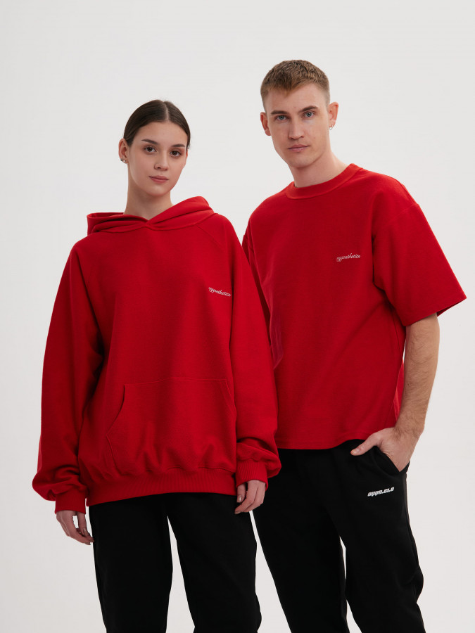 Худи красный OYYOSTHETICS REVERSE (S)